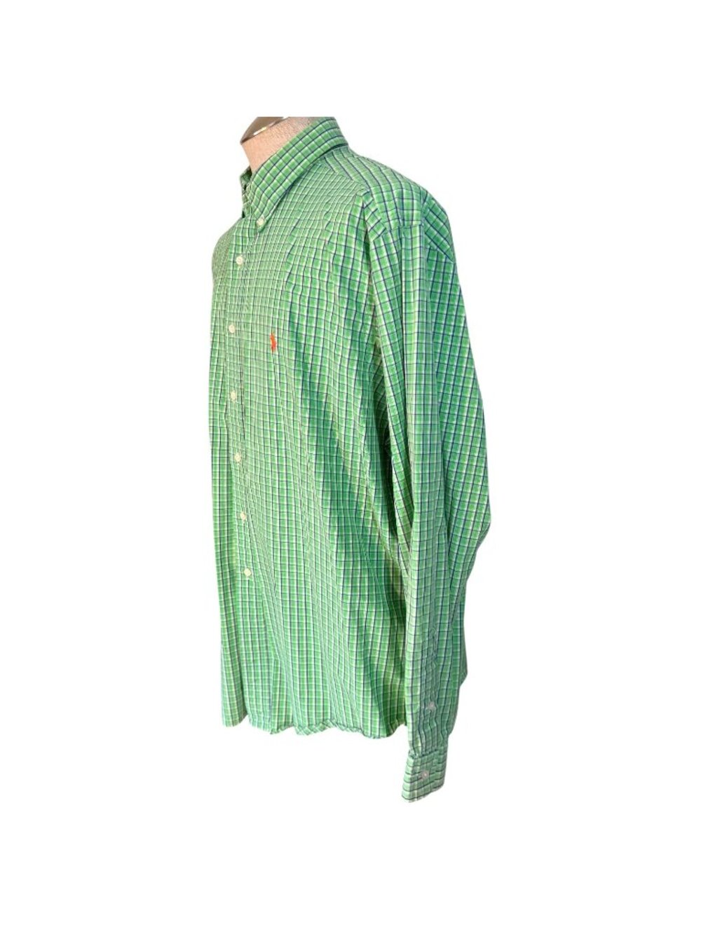 Ralph Lauren Mens XL Green Plaid Button Down Shirt Classic Fit Long Sleeve - Picture 3 of 8